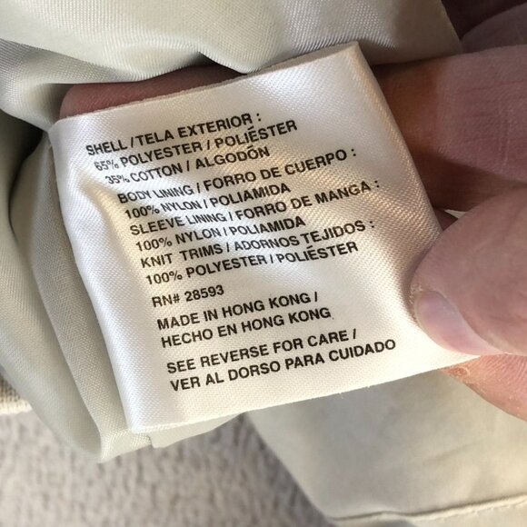 Vintage Members Only Mens Bomber Jacket XL Beige Full Zip Mock Neck Classic - Picture 8 of 10